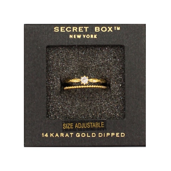 2 Line Crystal Ring - Picture 2 of 2